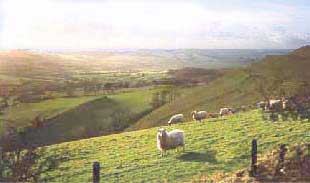 View from Eggardon hillfort across Lyme Bay to Start Point 