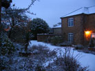 farmhouse in winter