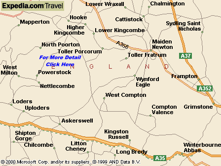 map of area near Toller Porcorum