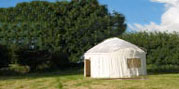 single yurt in dorset field